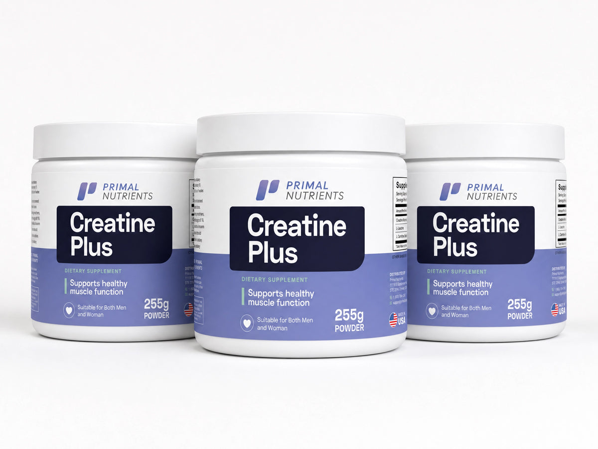 3 Pack - Primal Creatine Plus: Strength, Recovery, and Muscle Fuel in Every Scoop